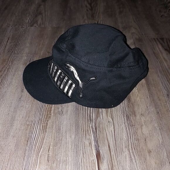 Puma black white cadet military style ladies hat NWOT - Picture 2 of 14